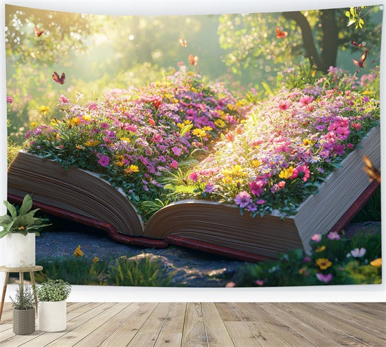 Forest Photo Backdrop Sunlit Fairytale Meadow Book Backdrop CJJ2-48