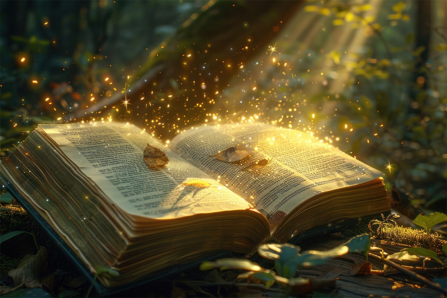 Forest Photo Backdrops Magical Enchanted Book Forest Backdrop CJJ2-59