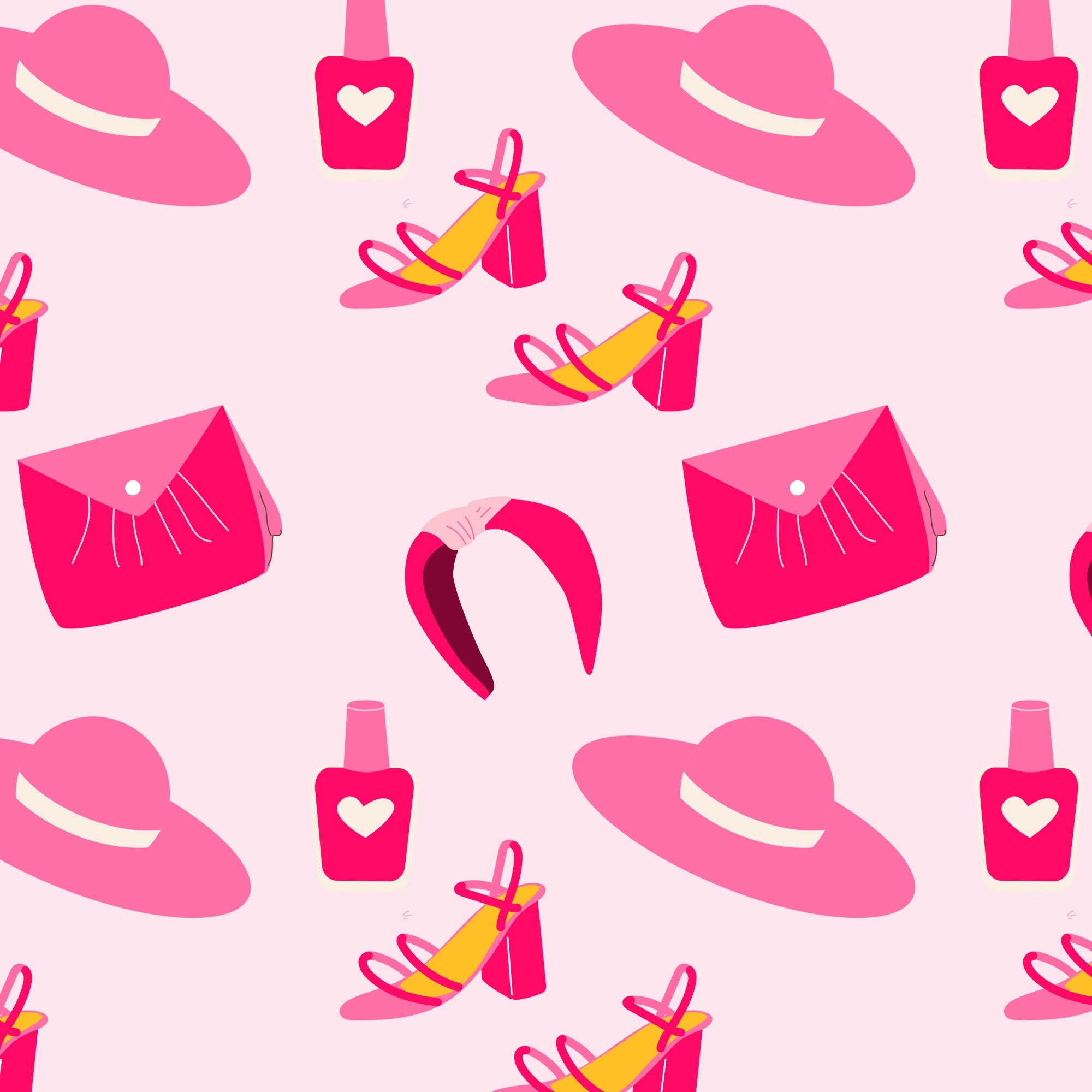 Pink Girl Backdrop Pink Glam Fashion Accessories Backdrop CJJ2-69