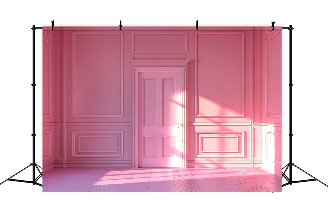 Fashion Doll Backdrop Backdrop Design Classic Pink Room Backdrop CJJ2-95