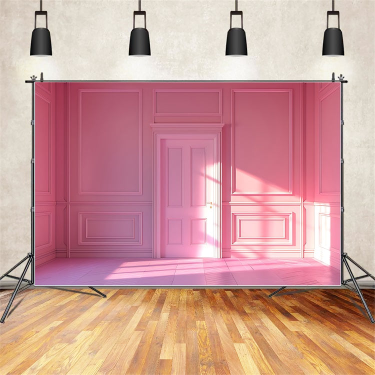 Fashion Doll Backdrop Backdrop Design Classic Pink Room Backdrop CJJ2-95