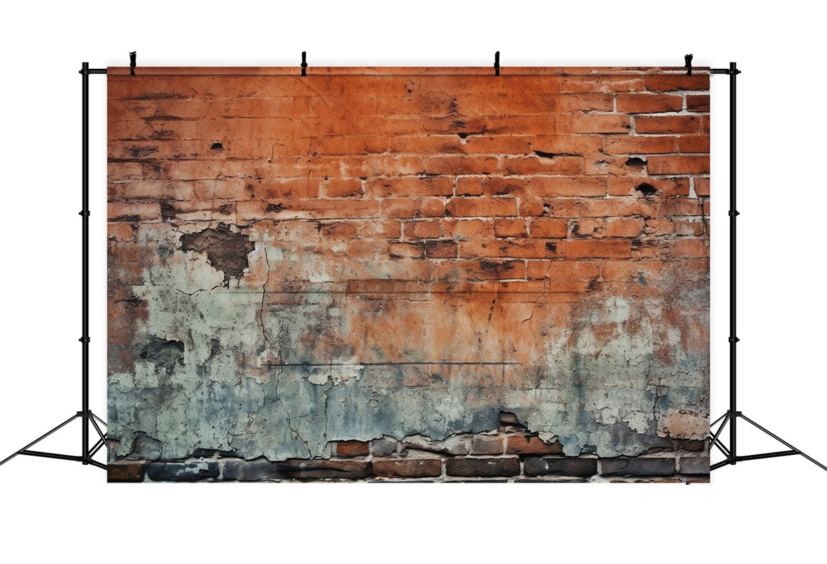 Backdrop Brick Wall Rustic Worn Brick Plaster Backdrop CJJ3-10