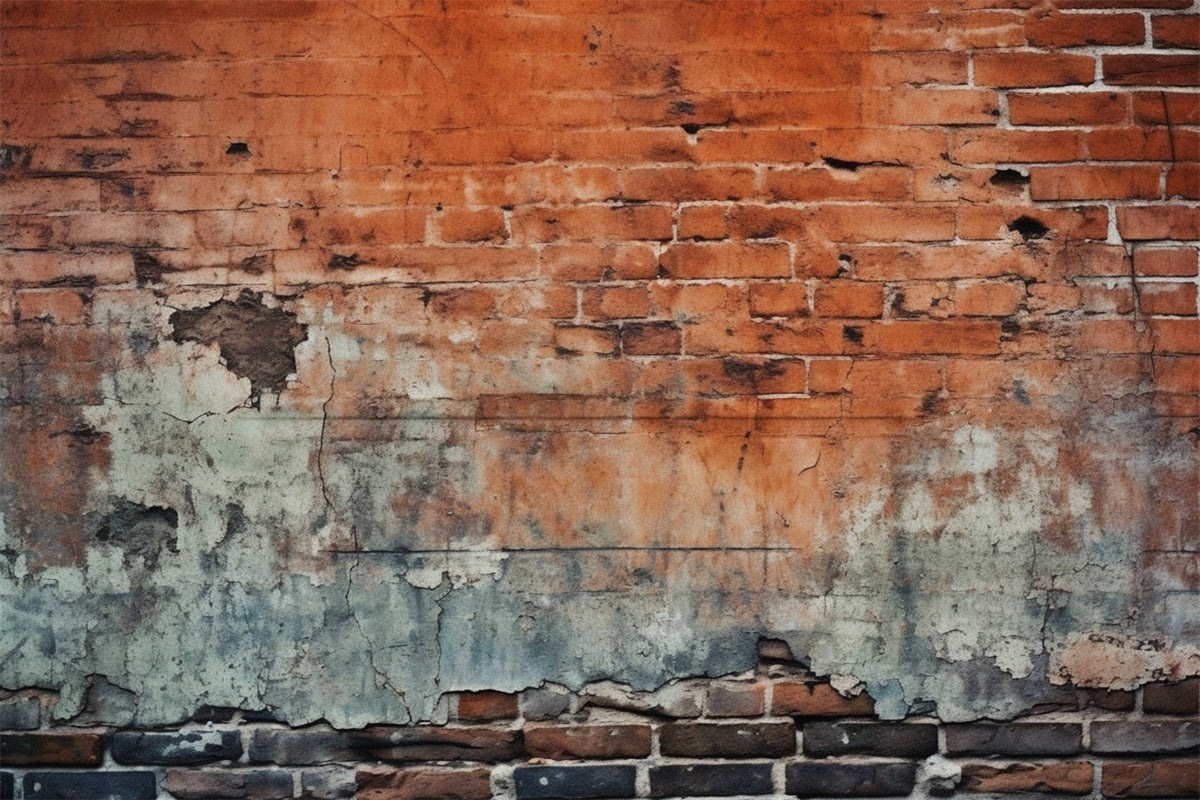 Backdrop Brick Wall Rustic Worn Brick Plaster Backdrop CJJ3-10
