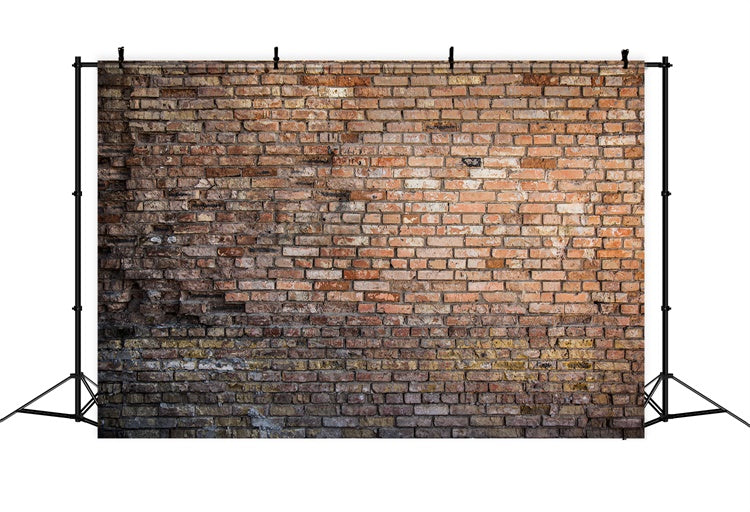 Backdrop Brick Wall Aged Weathered Red Brick Backdrop CJJ3-12