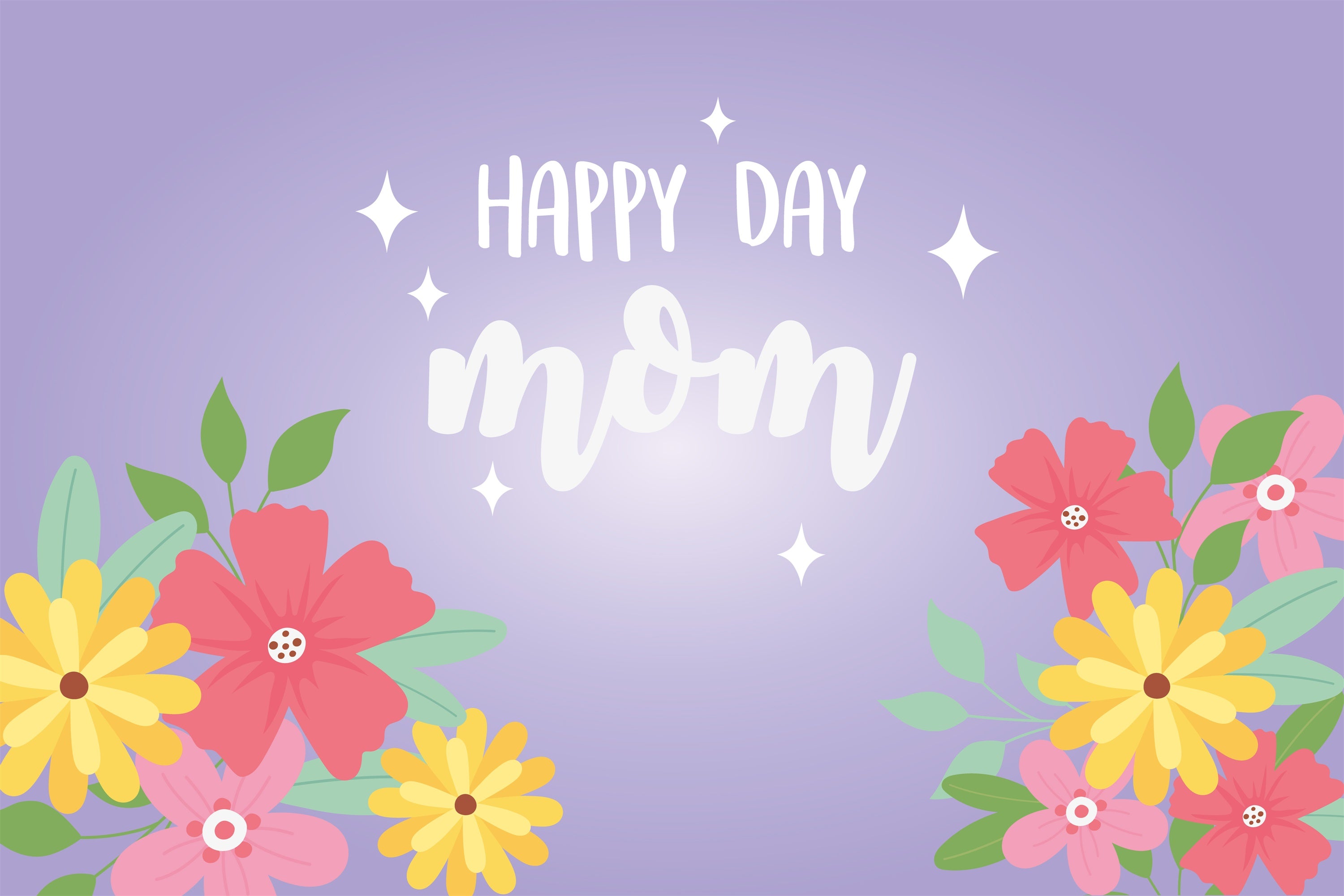 Backdrops For Mother's Day Soft Purple Flower Personalized Backdrop CJJ3-148