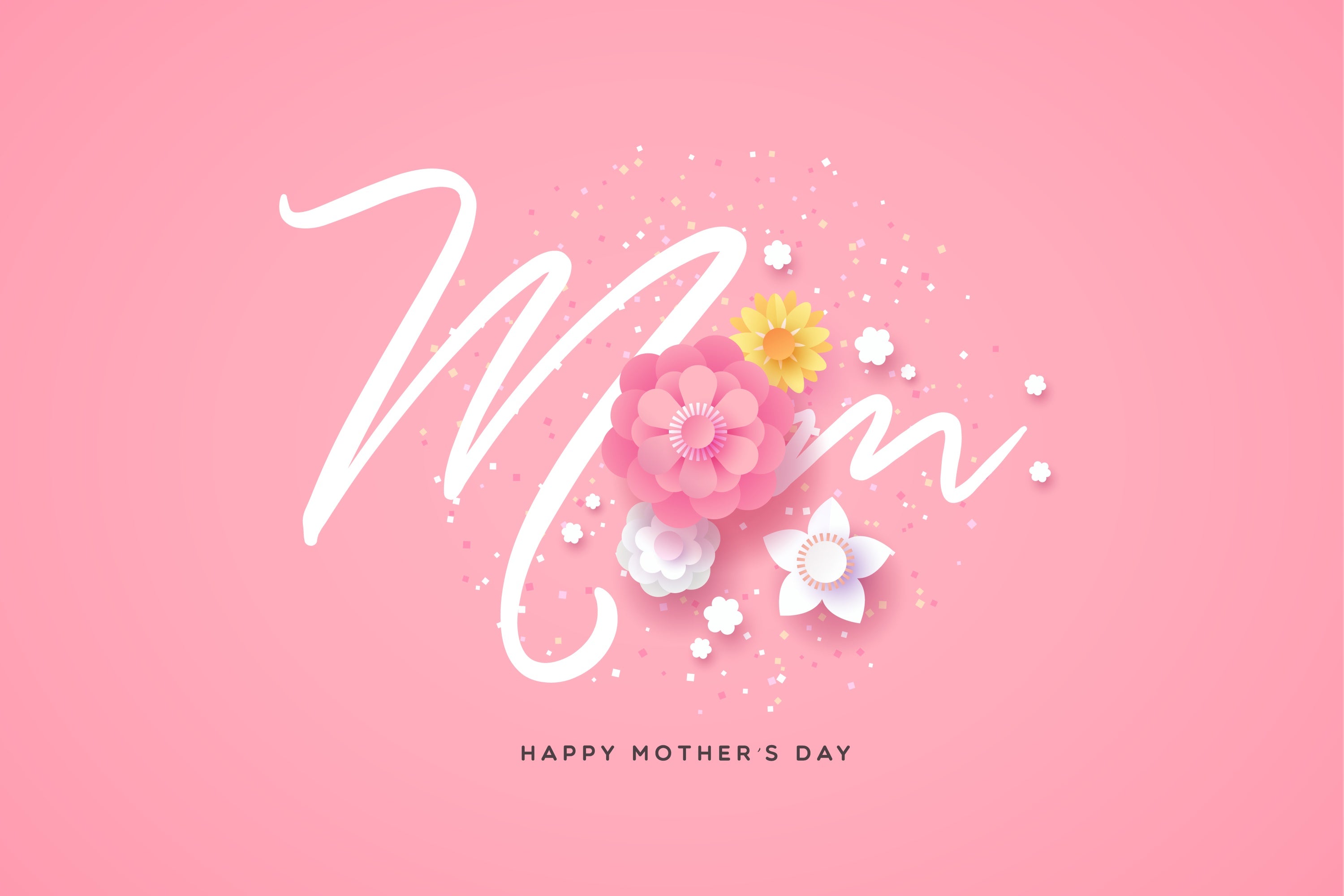Backdrops For Mother's Day Minimalist Pink Floral Custom Backdrop CJJ3-155