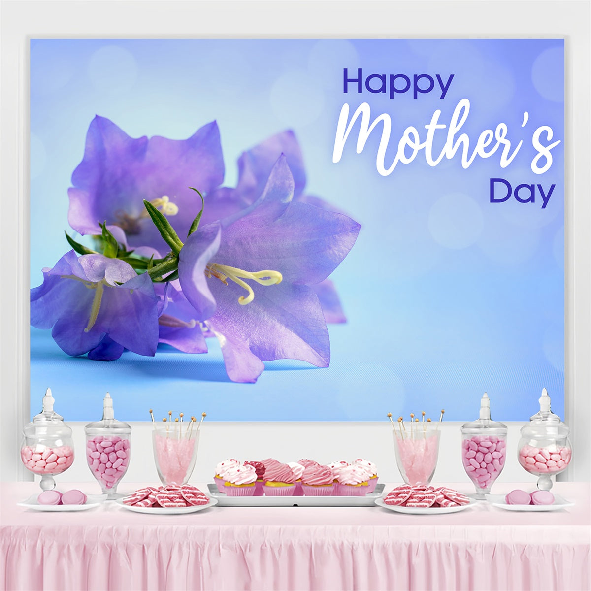 Mothers Day Photo Backdrops Soft Floral Bokeh Personalized Backdrop CJJ3-156