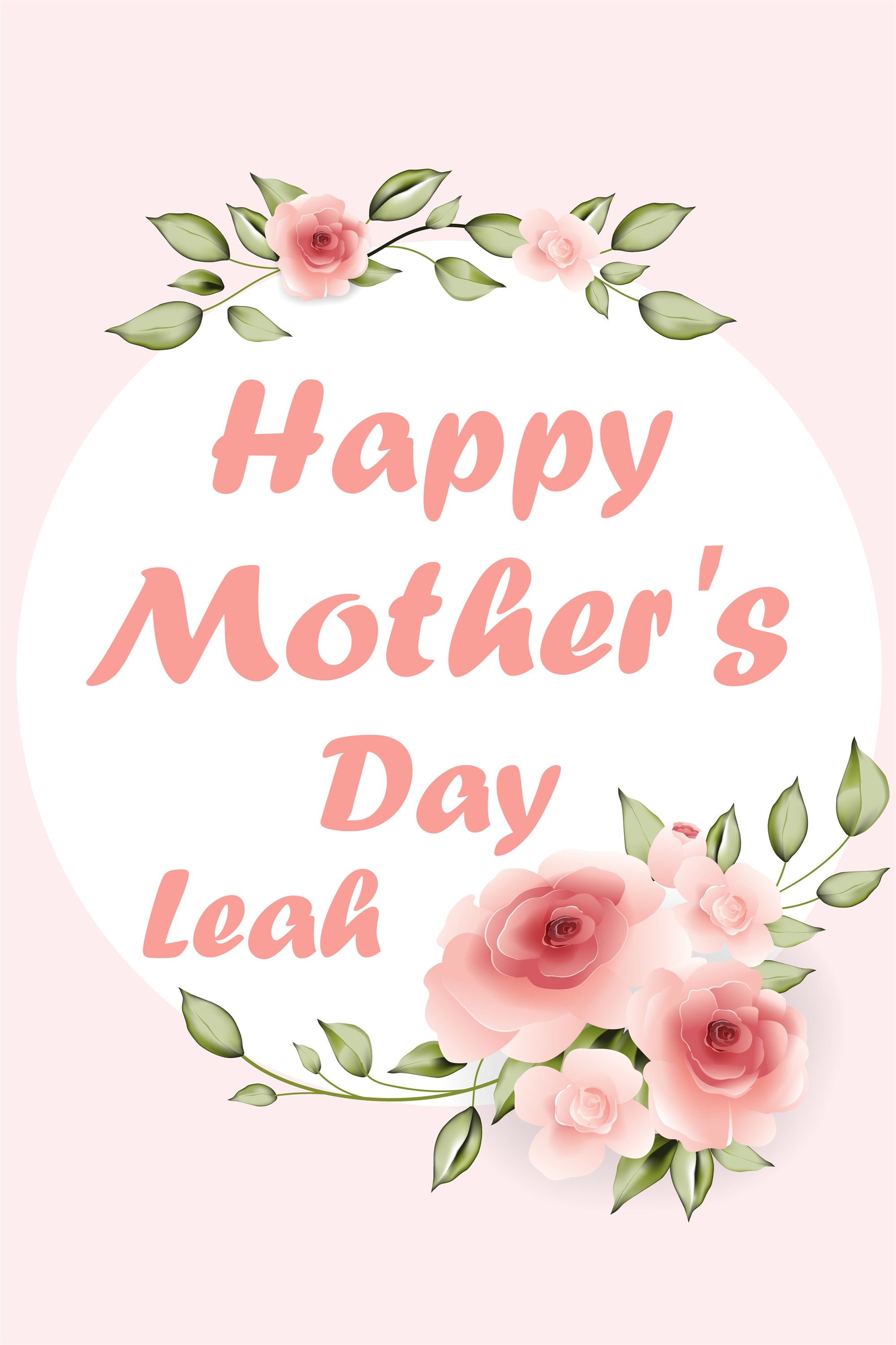 Mothers Day Backdrop Ideas Pink Rose Elegance Personalized Backdrop CJJ3-163