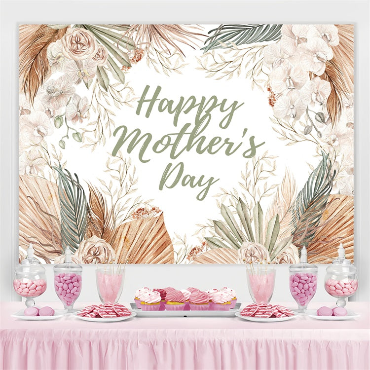 Backdrops For Mother's Day Boho Chic Floral Personalized Backdrop CJJ3-168