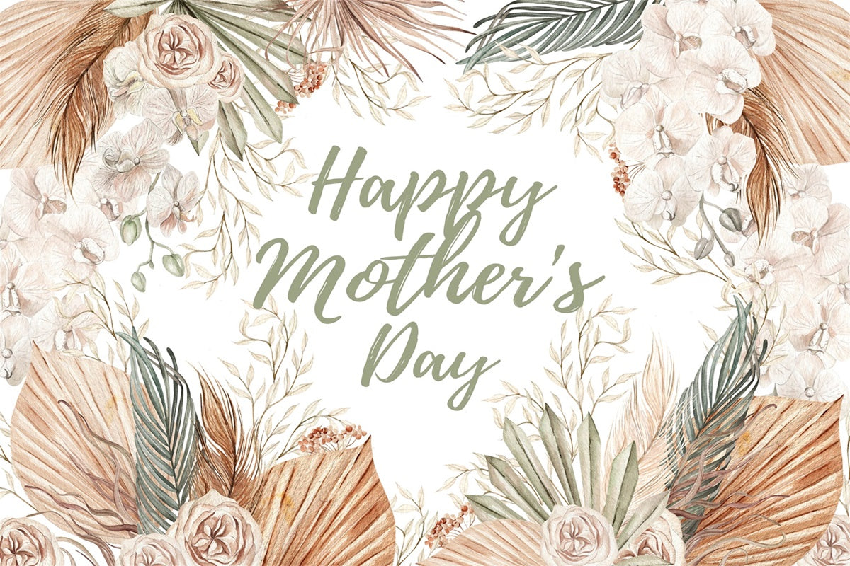 Backdrops For Mother's Day Boho Chic Floral Personalized Backdrop CJJ3-168