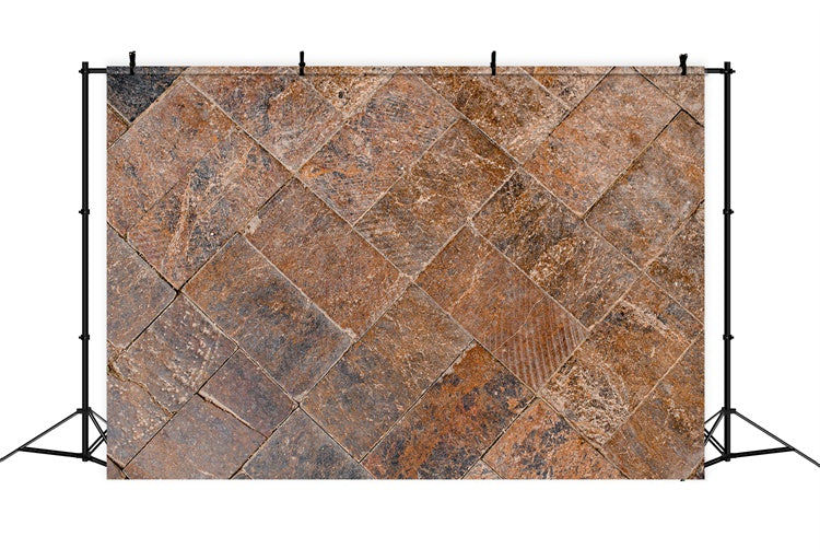 Backdrop Brick Wall Rustic Textured Brown Stone Backdrop CJJ3-20