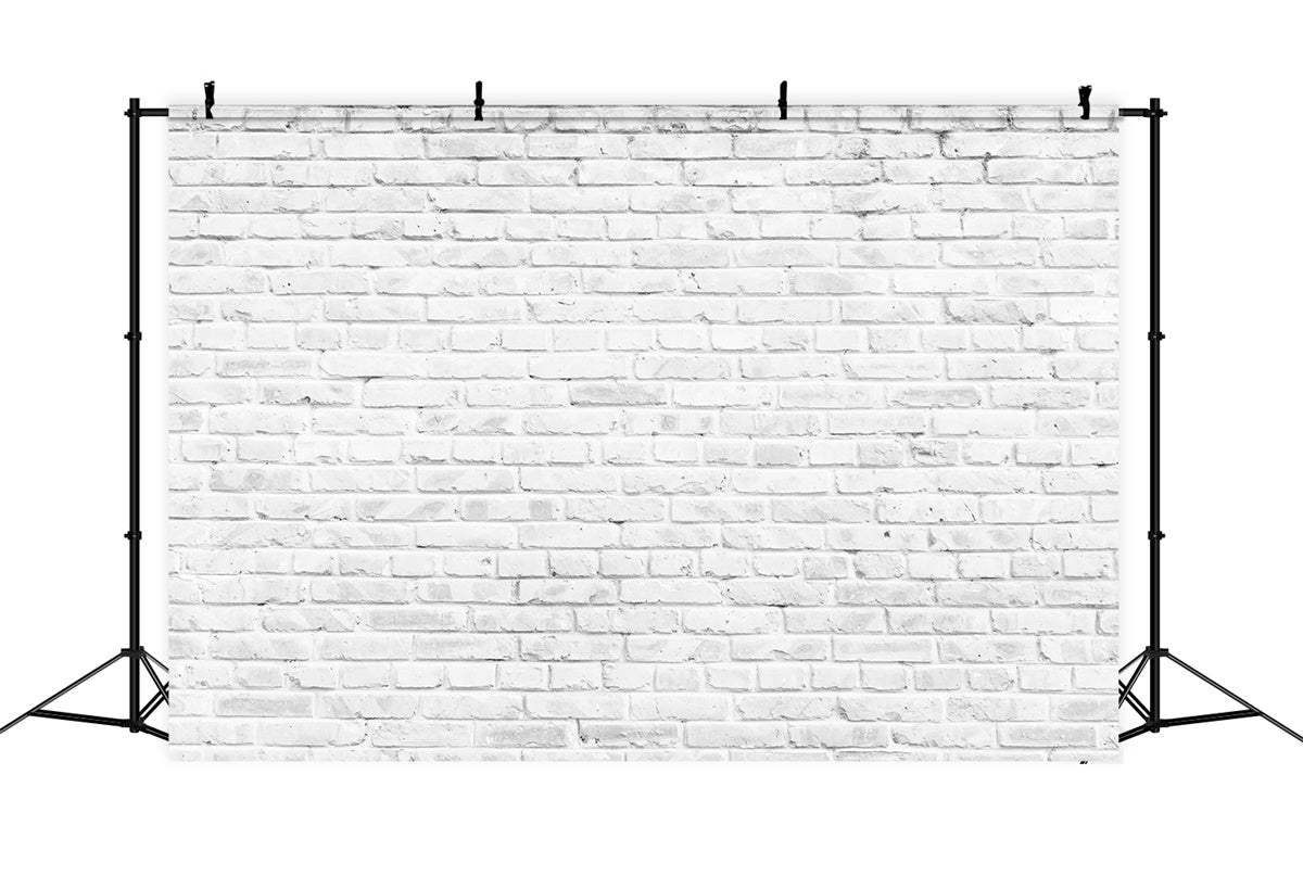 White Brick Wall Backdrop Bright White Classic Brick Backdrop CJJ3-21