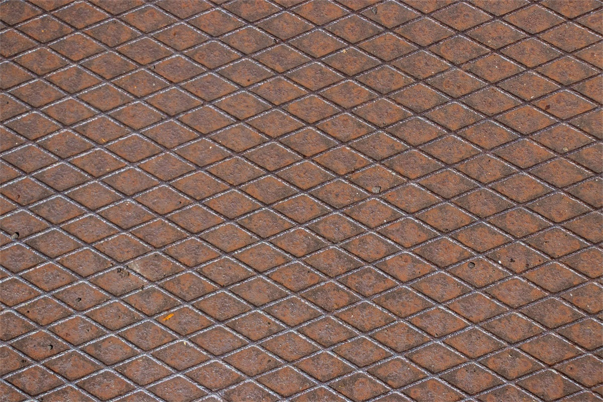 Brick Wall Photo Backdrop Textured Brown Grid Brick Backdrop CJJ3-23