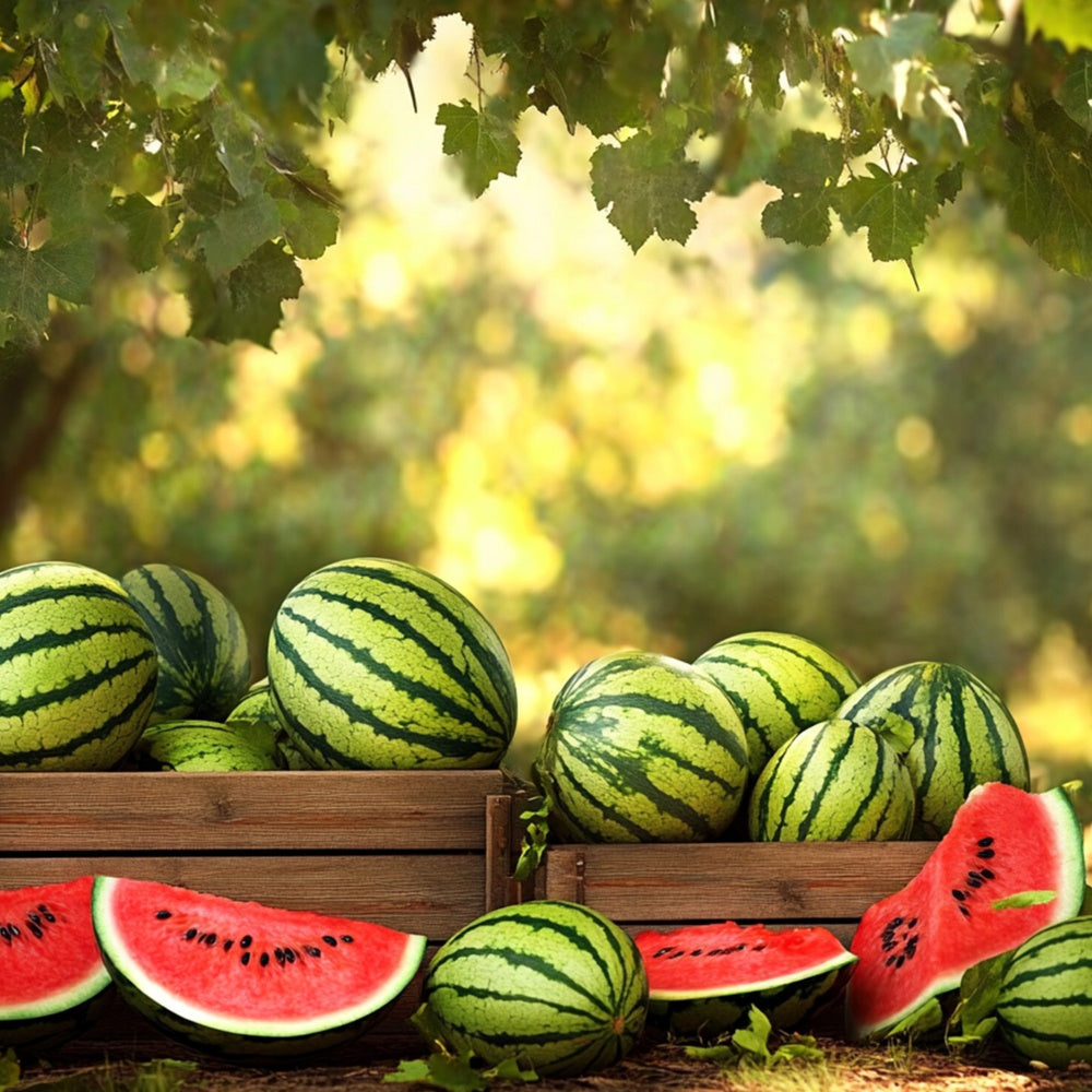 Watermelon Photo Backdrop Sunshine Forest Watermelon Summer Backdrop CJJ3-257