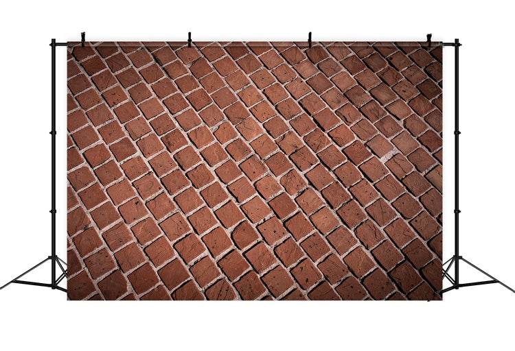 Brick Backdrop Photography Rustic Red Brick Walkway Backdrop CJJ3-34