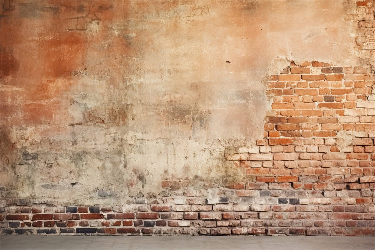 Brick Wall Photography Backdrop Distressed Aged Brick Backdrop CJJ3-35