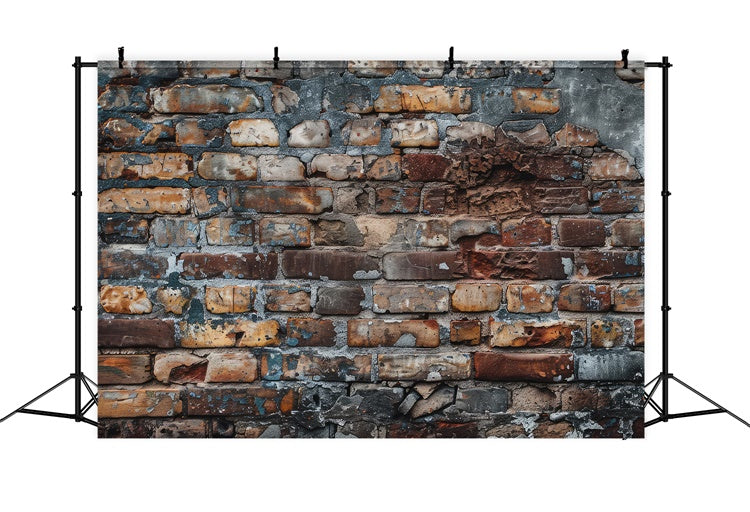 Brick Backdrops Aged Rustic Distressed Brick Backdrop CJJ3-36