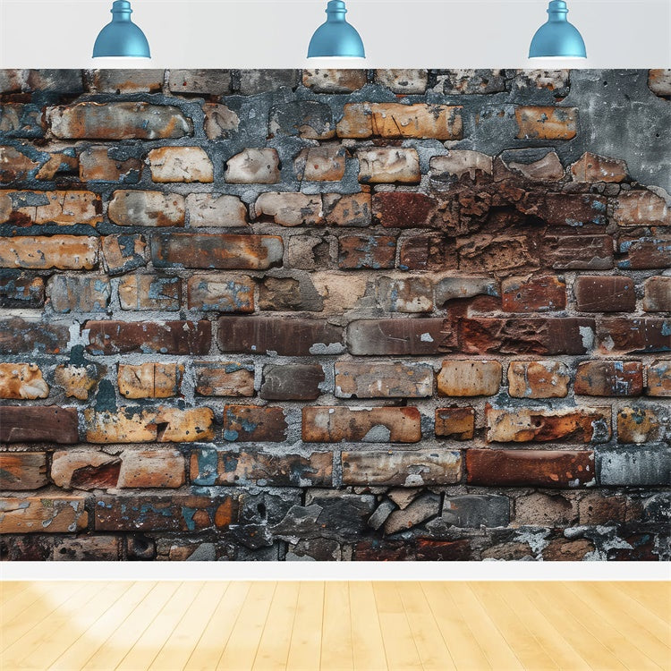 Brick Backdrops Aged Rustic Distressed Brick Backdrop CJJ3-36