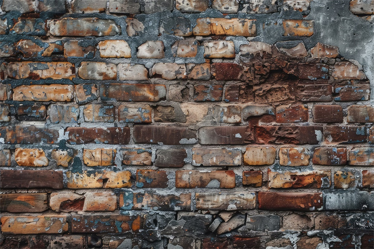 Brick Backdrops Aged Rustic Distressed Brick Backdrop CJJ3-36