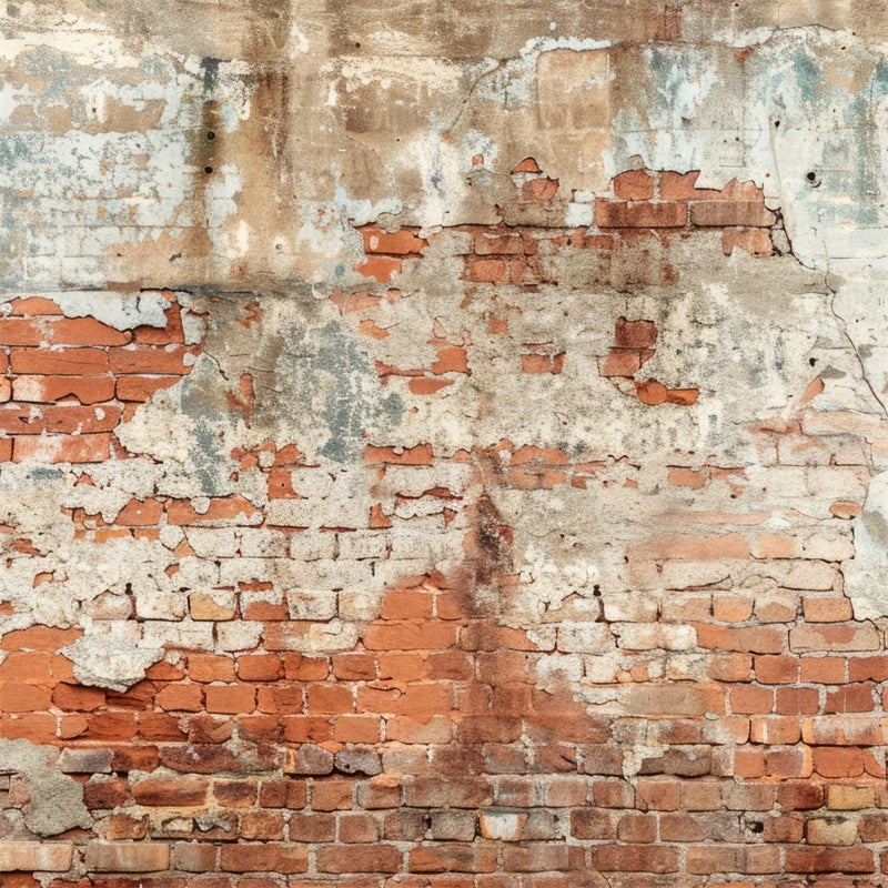 Brick Wall Backdrops Aged Peeling Brick Texture Backdrop CJJ3-38