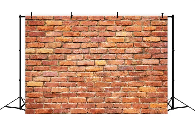 Brick Photo Backdrop Lively Tangerine Brick Backdrop CJJ3-4