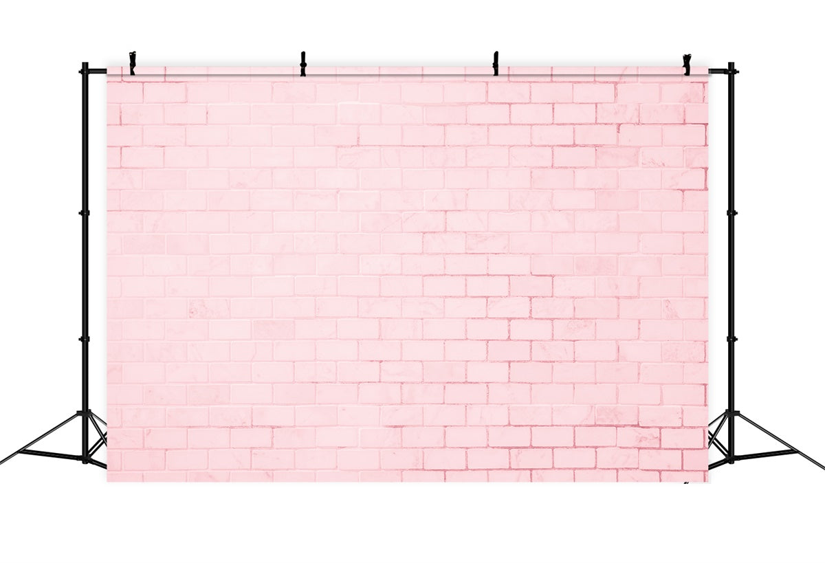 Pink Brick Wall Backdrop Vintage Pastel Brick Pattern Backdrop CJJ3-40
