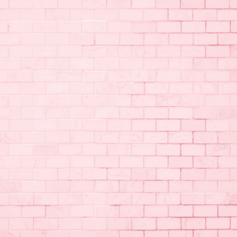 Pink Brick Wall Backdrop Vintage Pastel Brick Pattern Backdrop CJJ3-40