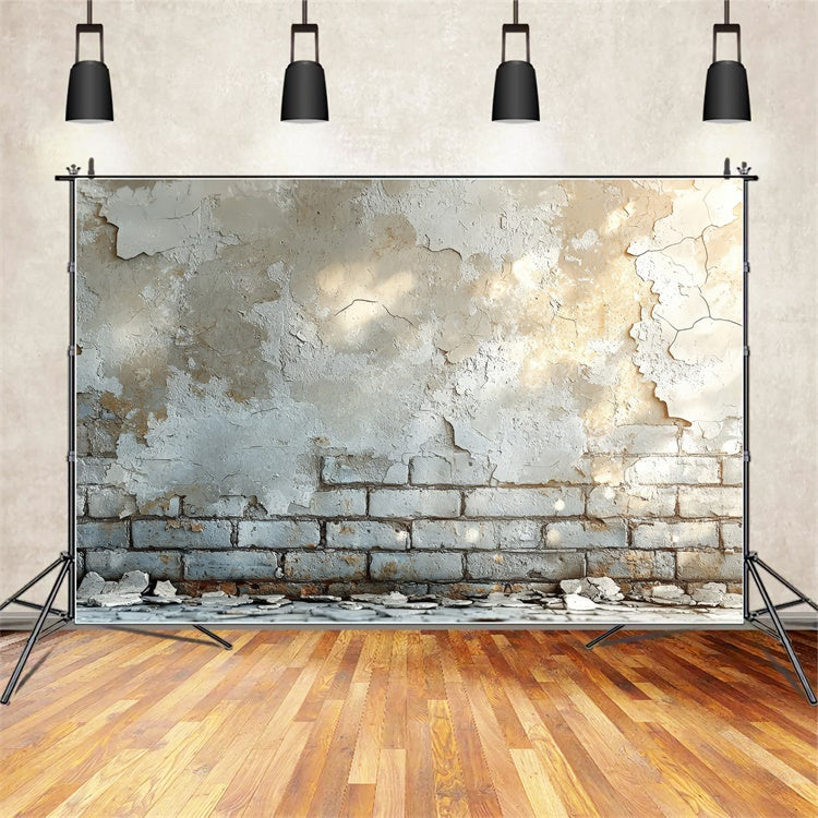 Brick Backdrops Rustic Chipped Paint Brick Backdrop CJJ3-43