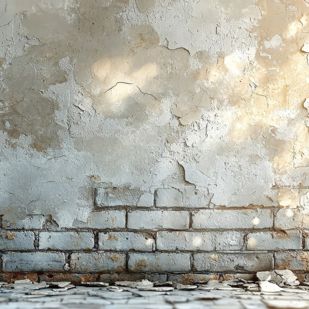 Brick Backdrops Rustic Chipped Paint Brick Backdrop CJJ3-43