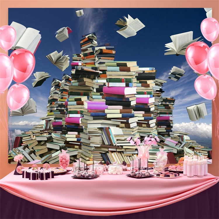 World Book Day Backdrop Open Books Fantasy Backdrop CJJ3-47