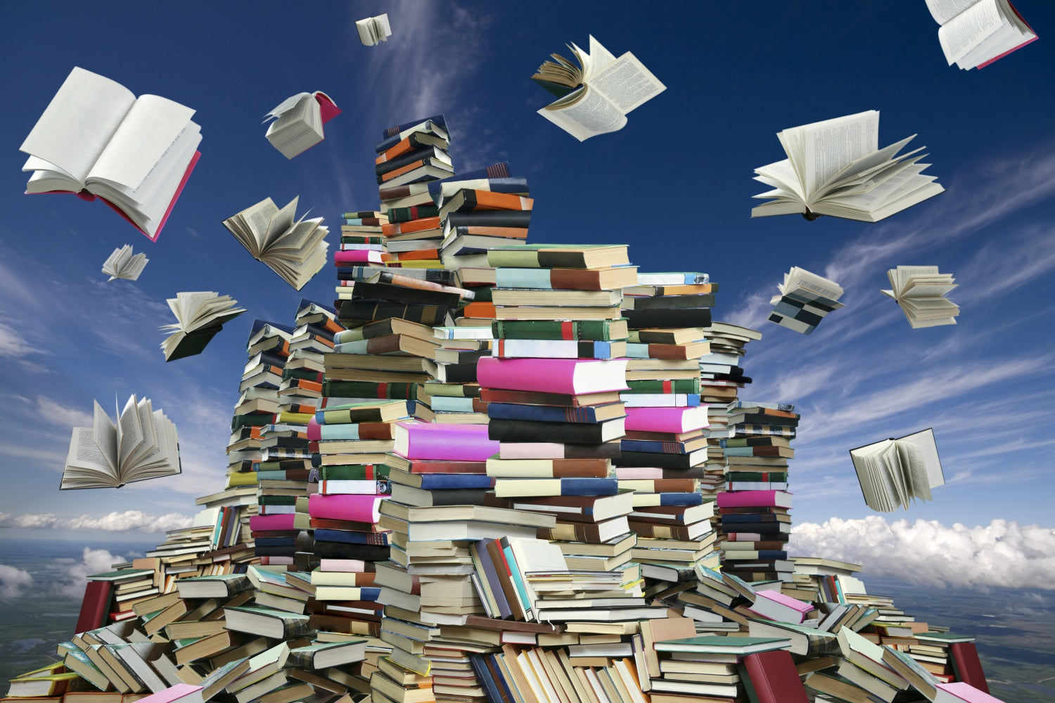 World Book Day Backdrop Open Books Fantasy Backdrop CJJ3-47