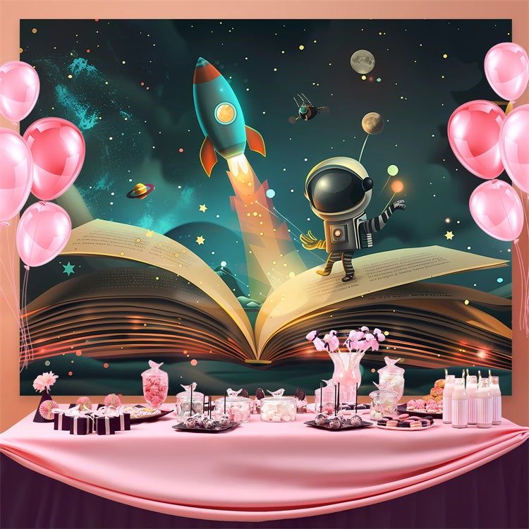 World Book Day Backdrop Cosmic Storybook Adventure Backdrop CJJ3-57