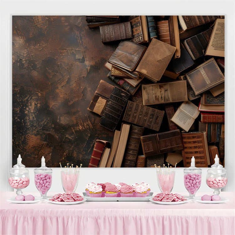 World Book Day Backdrop Antique Literature Books Backdrop CJJ3-60