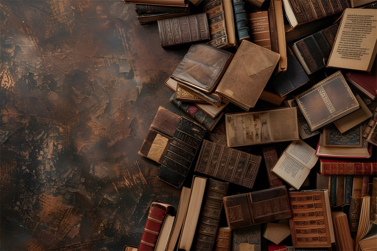 World Book Day Backdrop Antique Literature Books Backdrop CJJ3-60