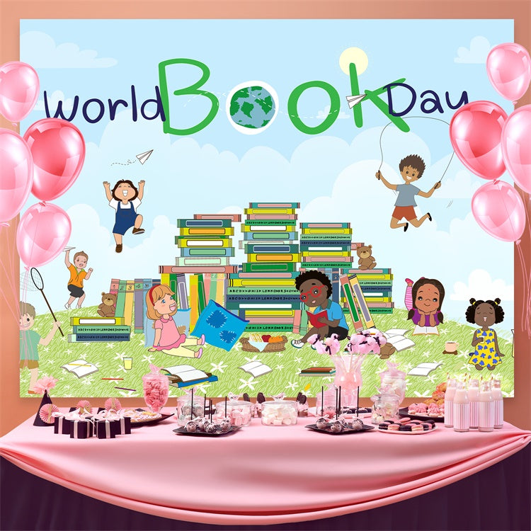 World Book Day Backdrop Outdoor Learning Book Backdrop CJJ3-67