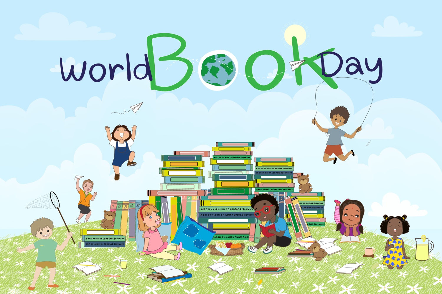 World Book Day Backdrop Outdoor Learning Book Backdrop CJJ3-67