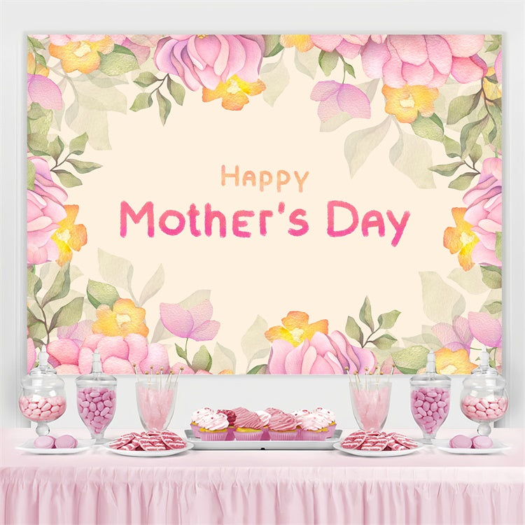 Mothers Day Backdrops Watercolor Blooming Peony Custom Backdrop CJJ3-81