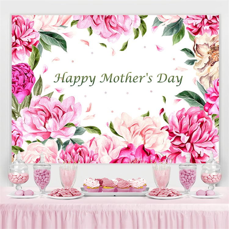 Mother's Day Backdrop Elegant Blush Peony Customized Backdrop CJJ3-95