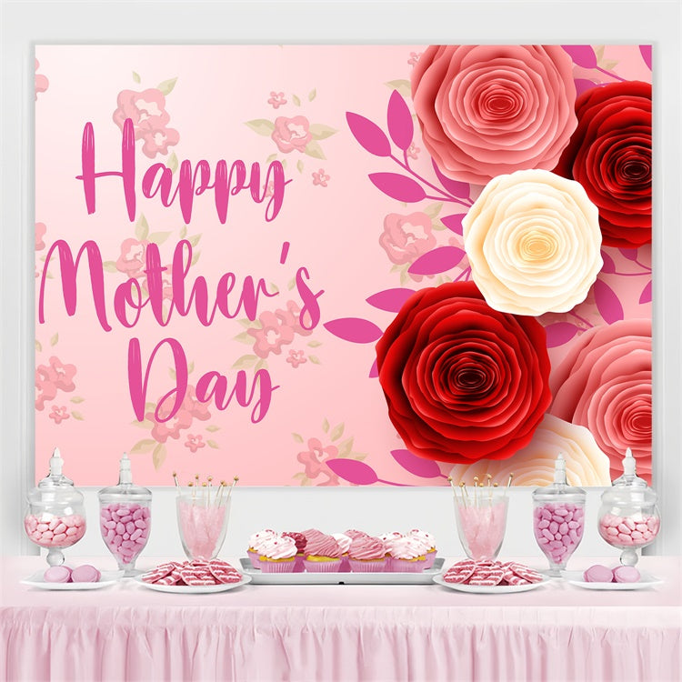 Mother's Day Backdrop Ideas Luxury Rose Celebration Custom Backdrop CJJ3-97