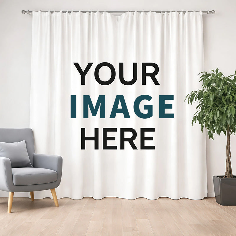 Custom Blackout Window Curtains Photo Print One Picture for 2 pcs