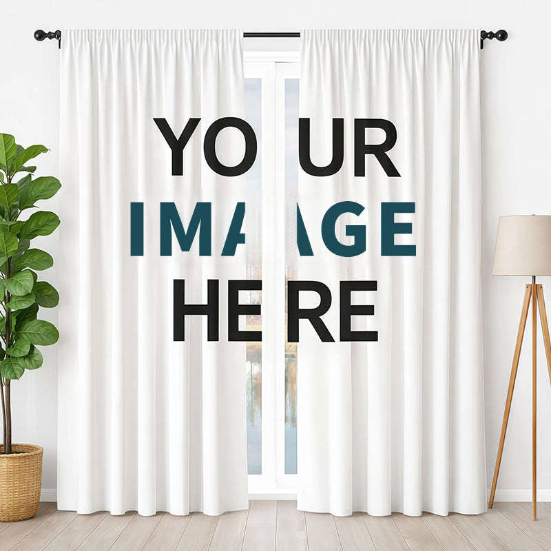 Custom Blackout Window Curtains Photo Print One Picture for 2 pcs