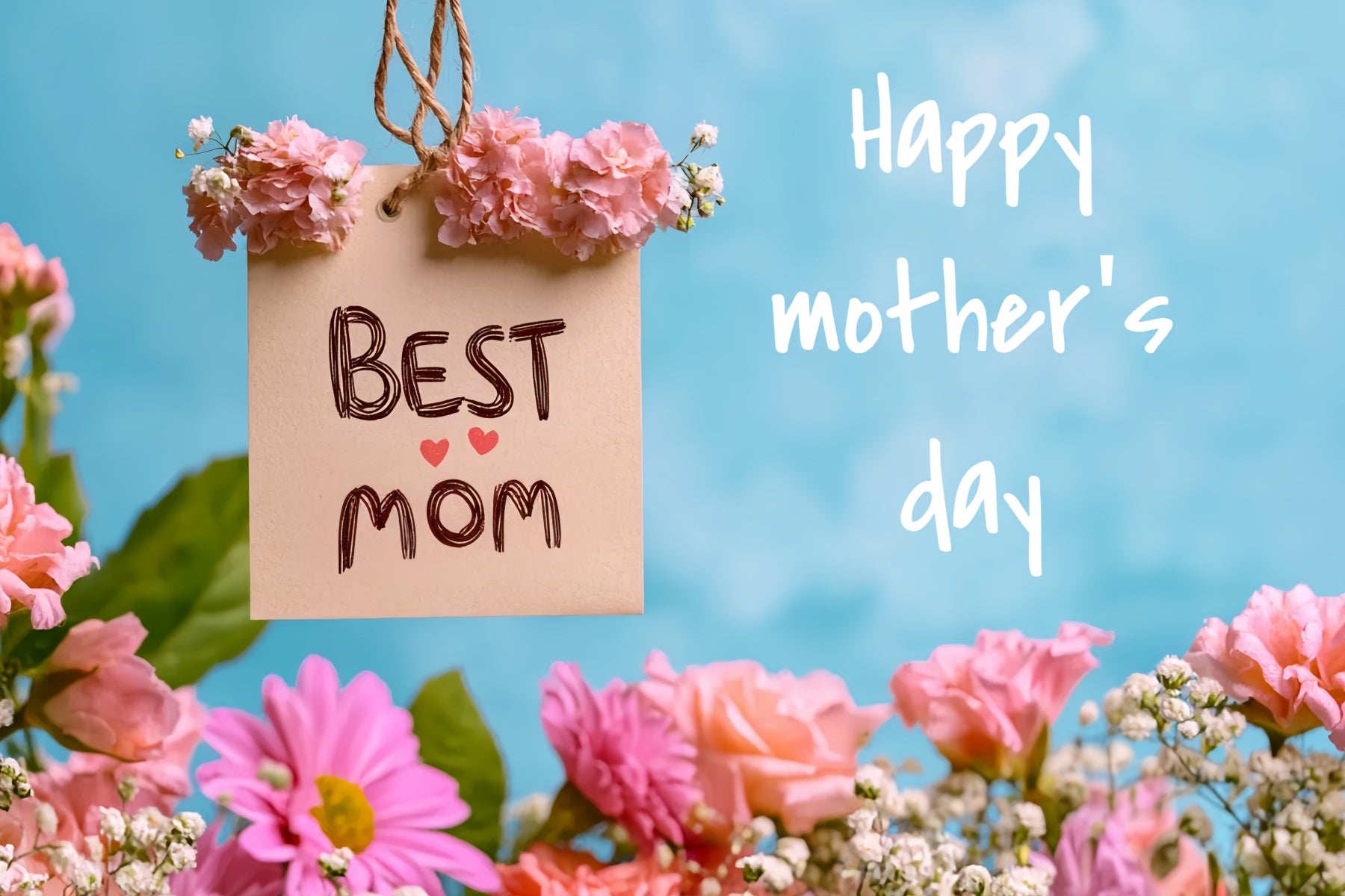 Mothers Day Photo Backdrop Floral Gratitude Personalised Backdrop CSH-142