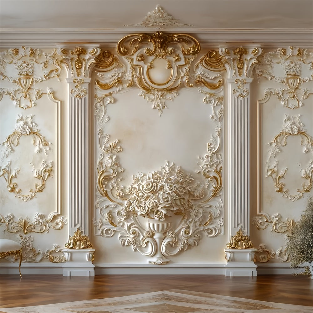 Flower Wall Backdrop Luxury Floral Elegant Chair Backdrop CSH2-224