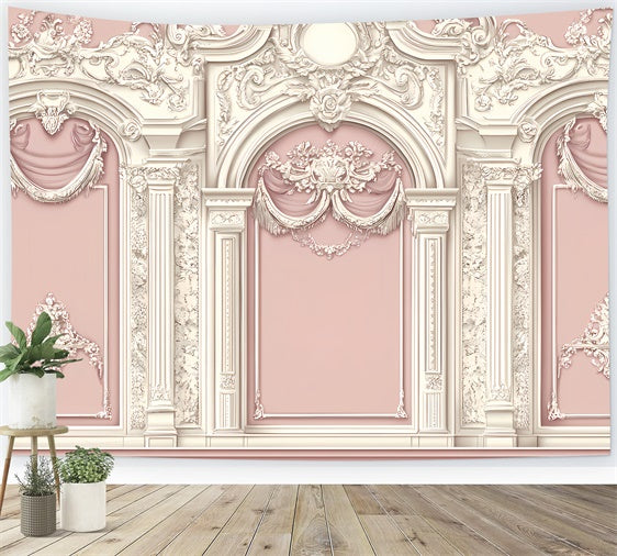 Vintage Wall Backdrop Soft Floral Embossed Wall Backdrop CSH2-260