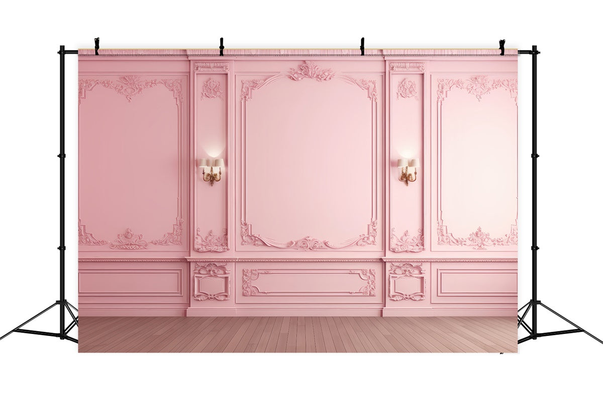 Vintage Wall Backdrop Ornate Romantic Pink Wall Backdrop CSH2-261