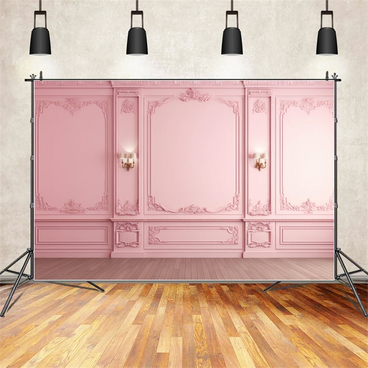 Vintage Wall Backdrop Ornate Romantic Pink Wall Backdrop CSH2-261
