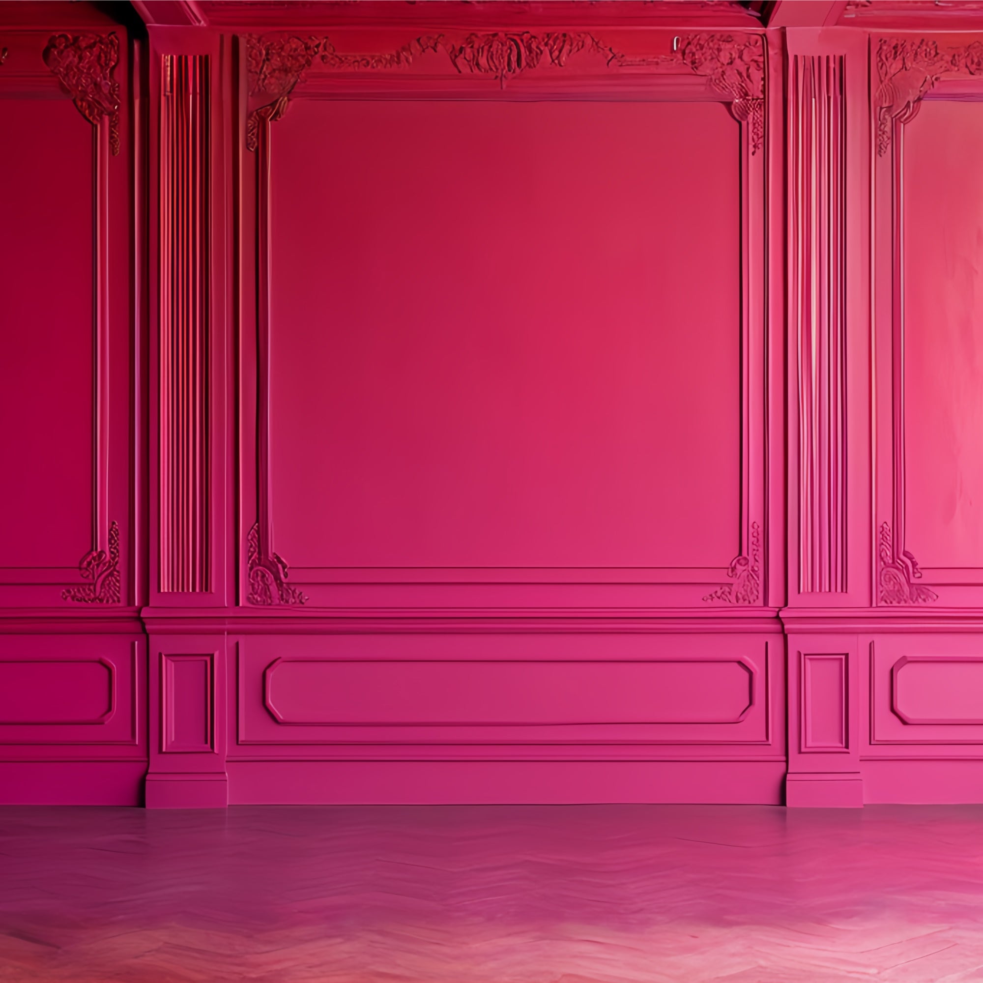 Vintage Wall Backdrop Romantic Deep Pink Wall Backdrop CSH2-262