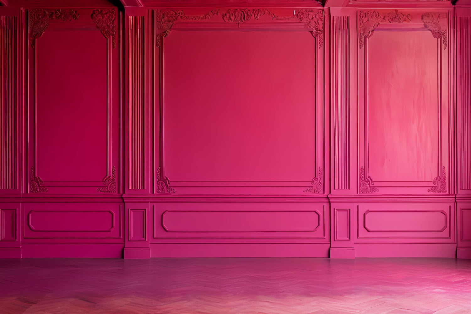 Vintage Wall Backdrop Romantic Deep Pink Wall Backdrop CSH2-262