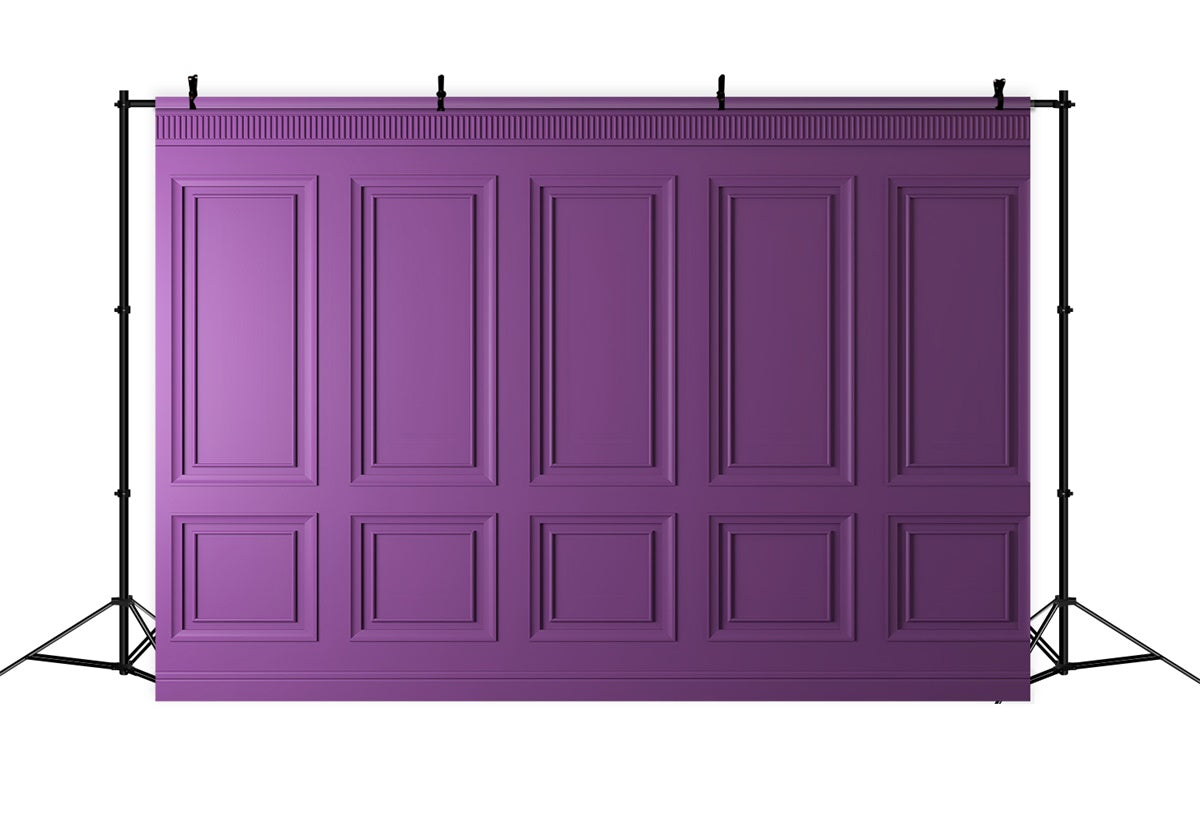 Vintage Wall Backdrop Regal Purple Paneled Wall Backdrop CSH2-264