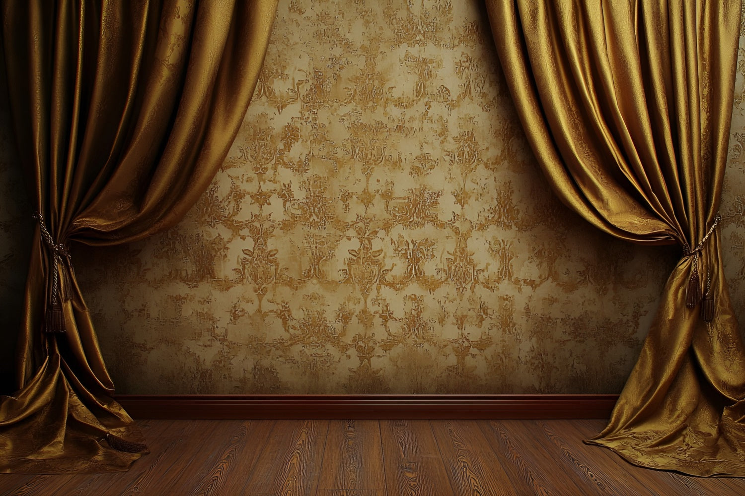 Vintage Wall Backdrop Golden Velvet Curtain Wall Backdrop CSH2-265